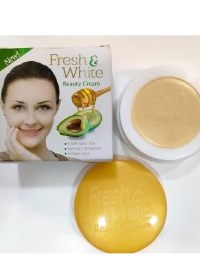 fresh & white Beauty Cream For Whitening Face & Body With Avocado & Honey 30 g 6 Pcs - Image 3